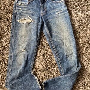 Moussy Blue Distressed Skinny Jeans